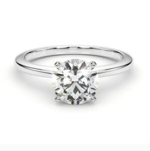 Diamond ring 2-carats sterling silver band